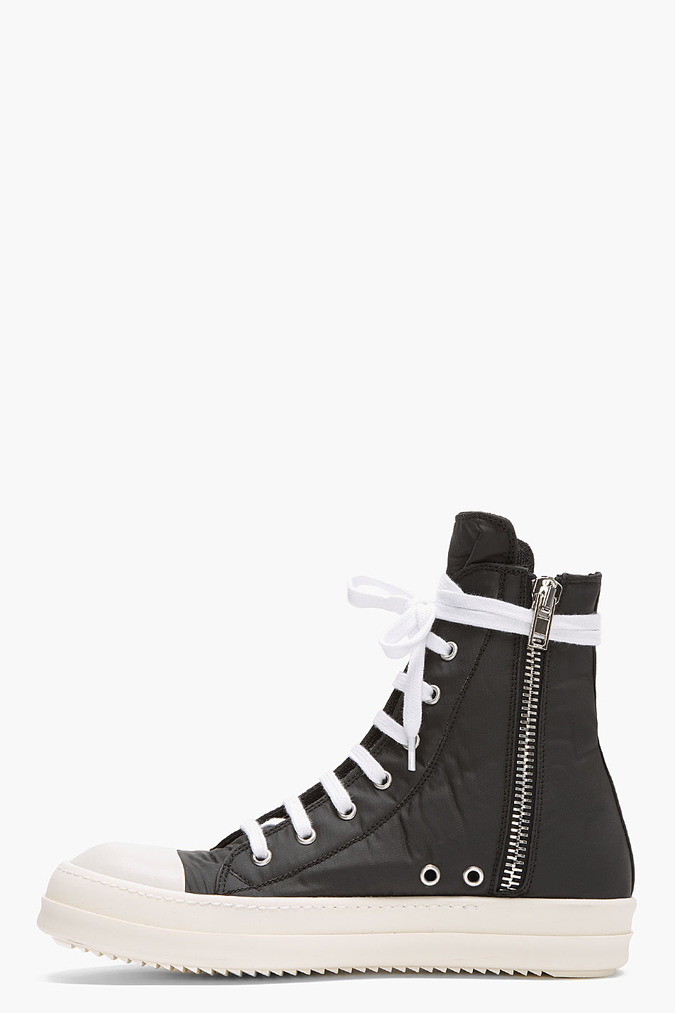 Rick Owens DRKSHDW Black Plush Coated Cotton Ramones Sneakers | Lyst
