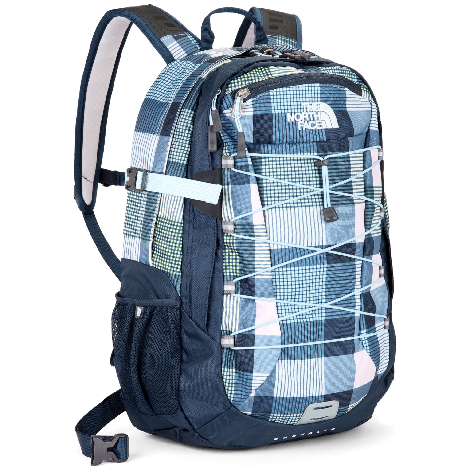 north face plaid backpack