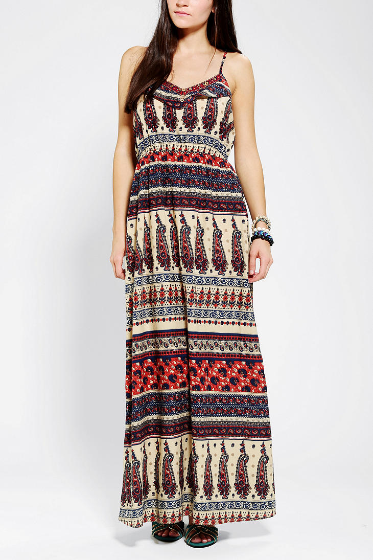 Lyst - Urban Outfitters Band Of Gypsies Boho Print Maxi Dress