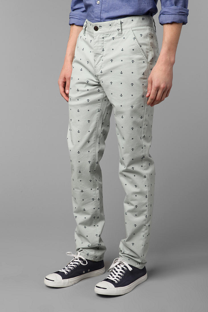patterned chino pants