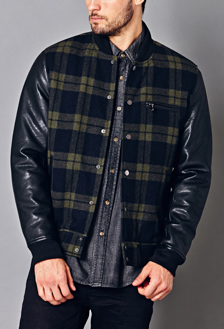 plaid bomber