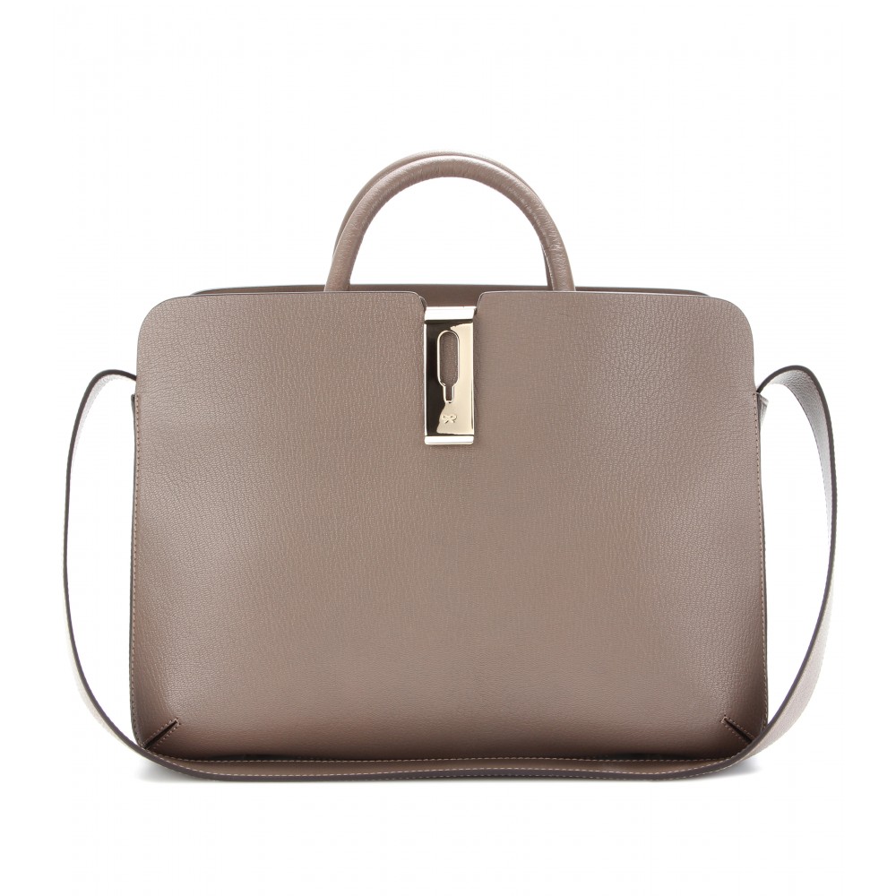 Lyst Anya Hindmarch Albion Leather Tote in Gray