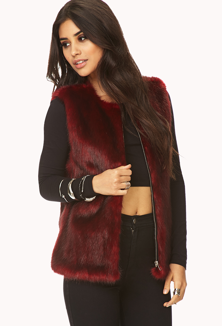 forever 21 fur vest