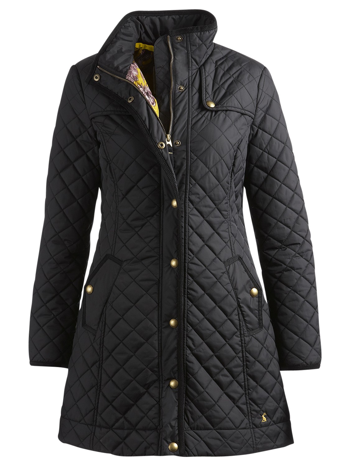 Joules Fairhurst Quilted Jacket in Black Lyst