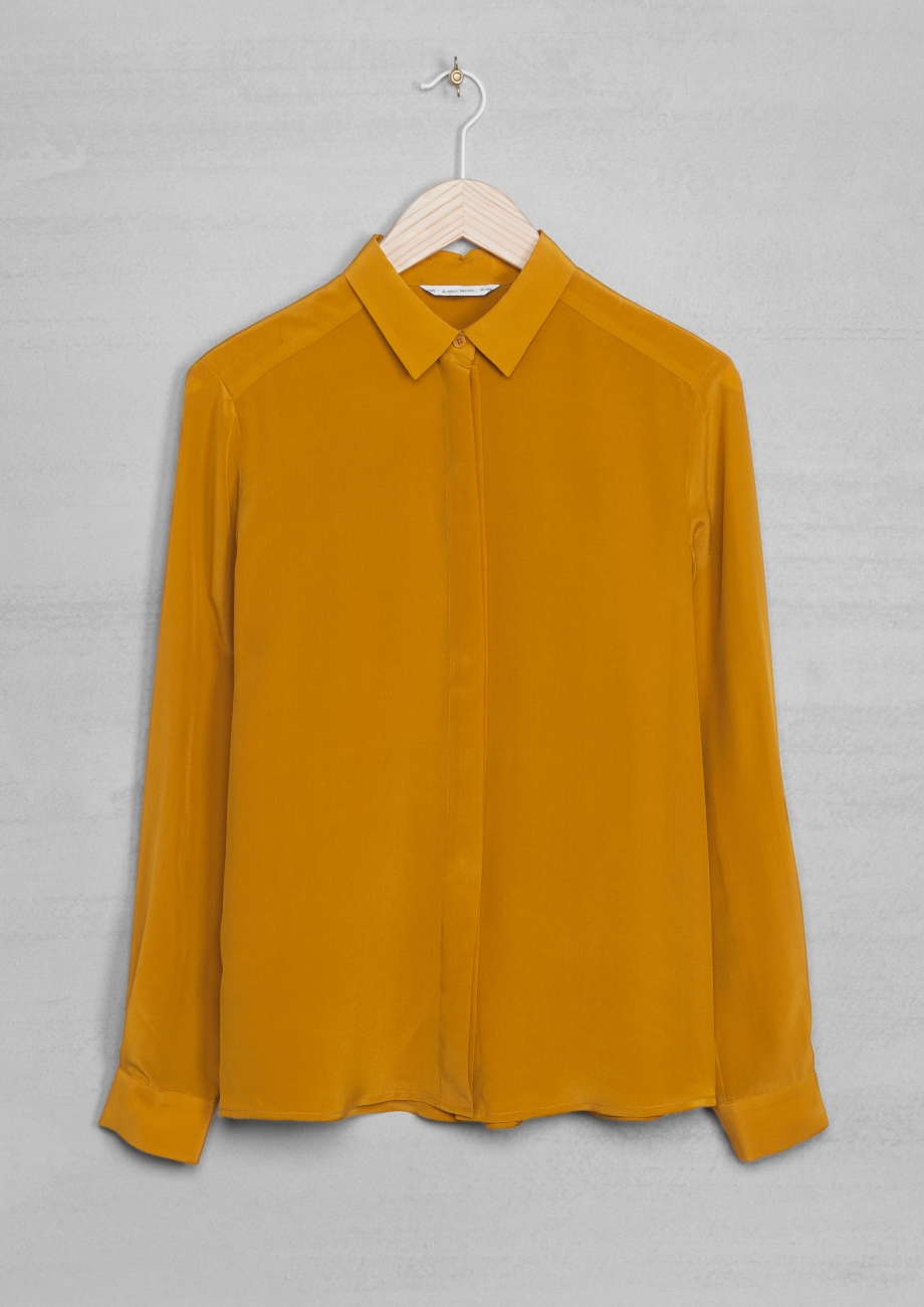 dark yellow blouse