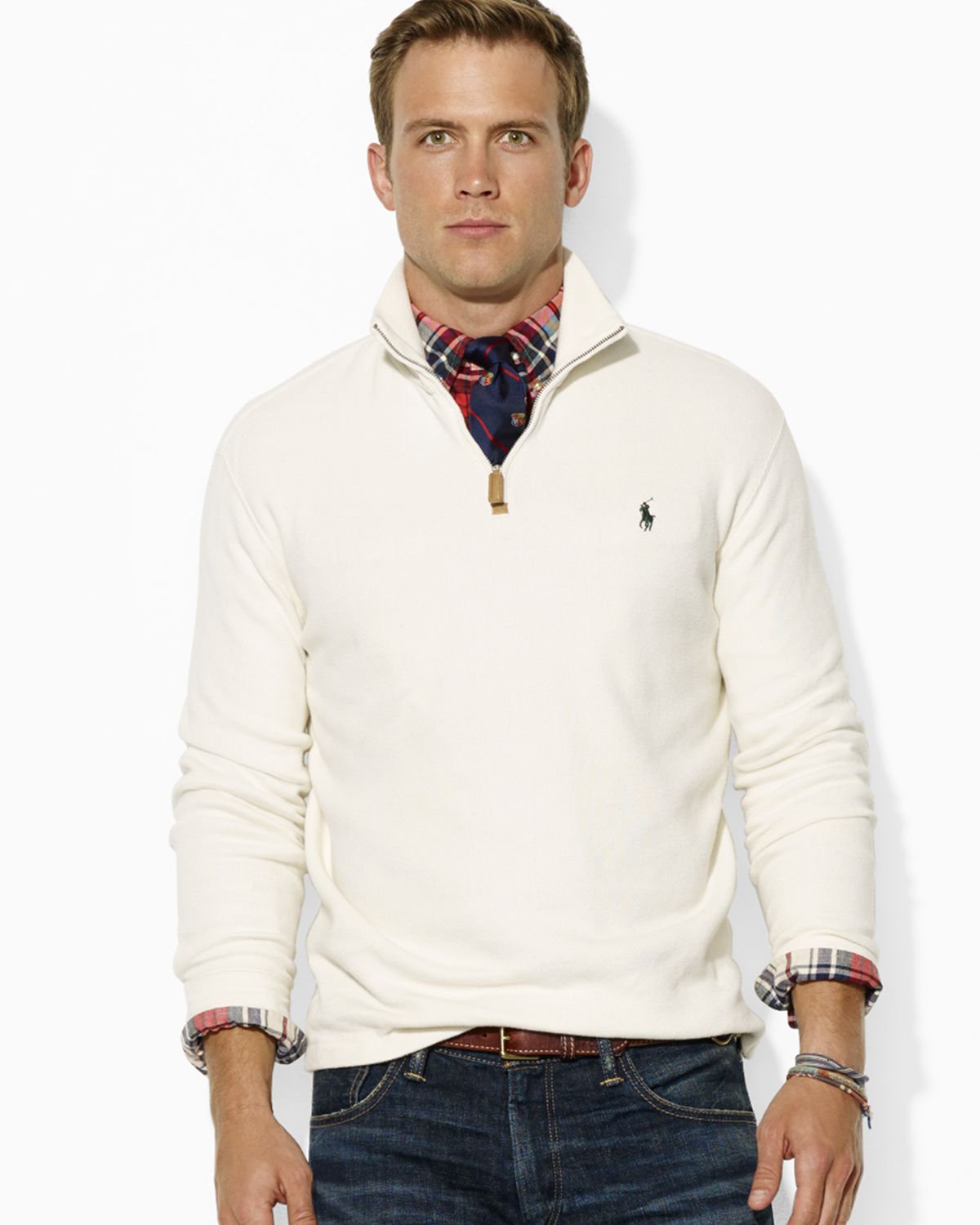 polo pullover sweater