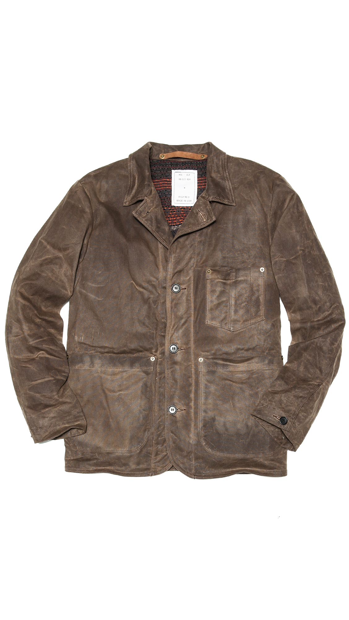 Billy Reid Quail Waxed Work Jacket in Dark Oak (Brown) for Men Lyst