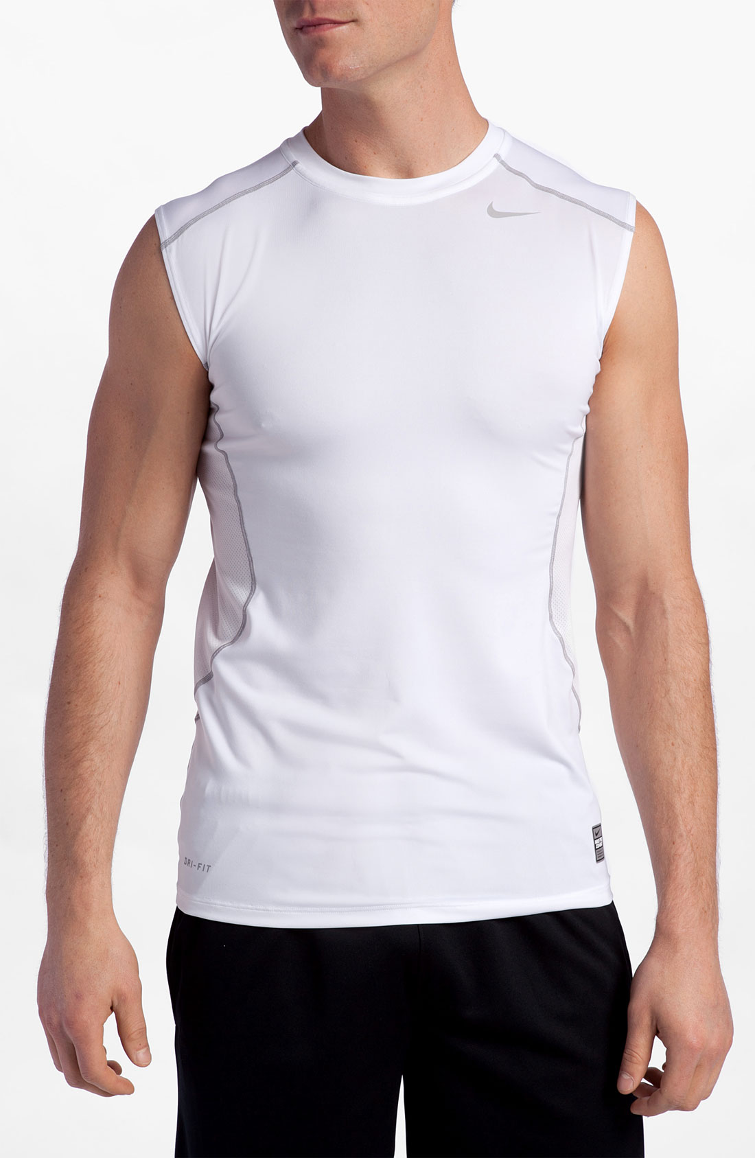 Nike 'Core Fitted Sl 2.0' Sleeveless T-Shirt in White for Men (white ...