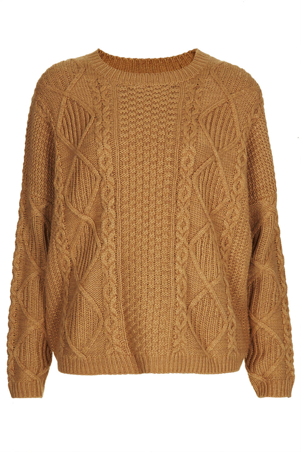 Lyst - Topshop Knitted Angora Cable Jumper