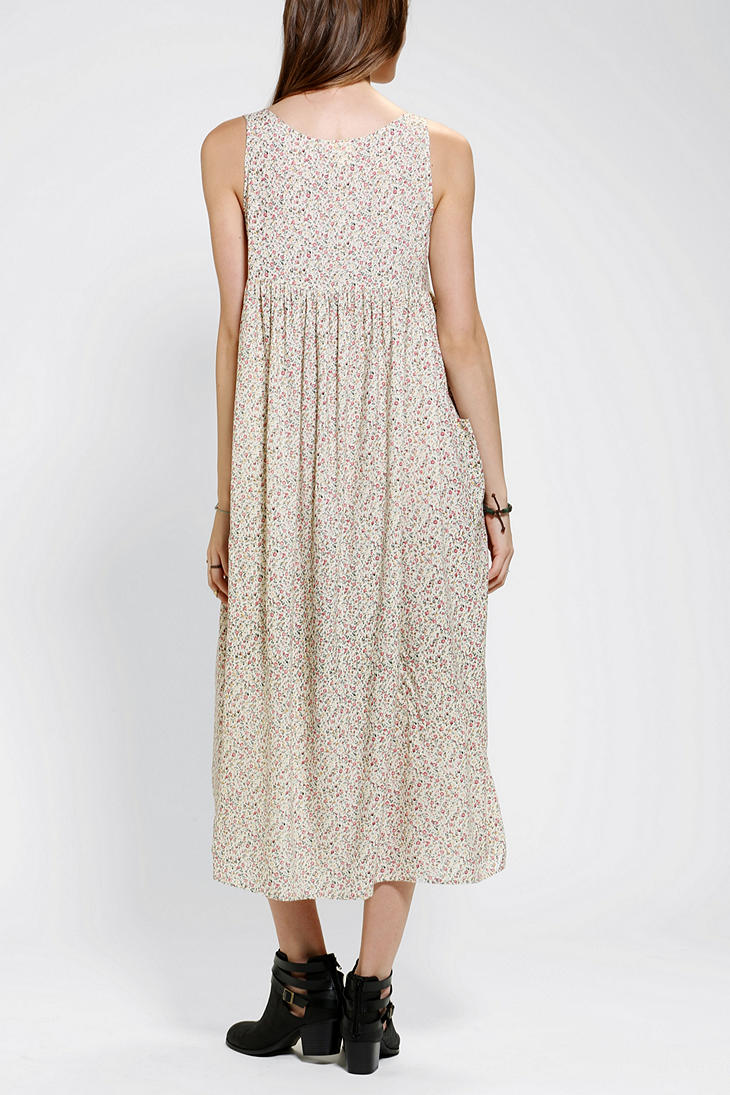 Urban Outfitters Urban Renewal Babydoll Maxi Dress in White - Lyst