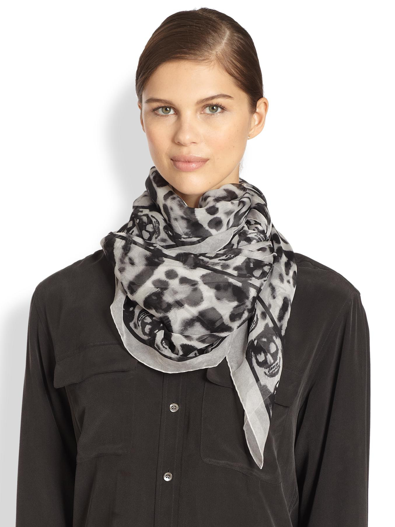 alexander mcqueen silk scarf sale