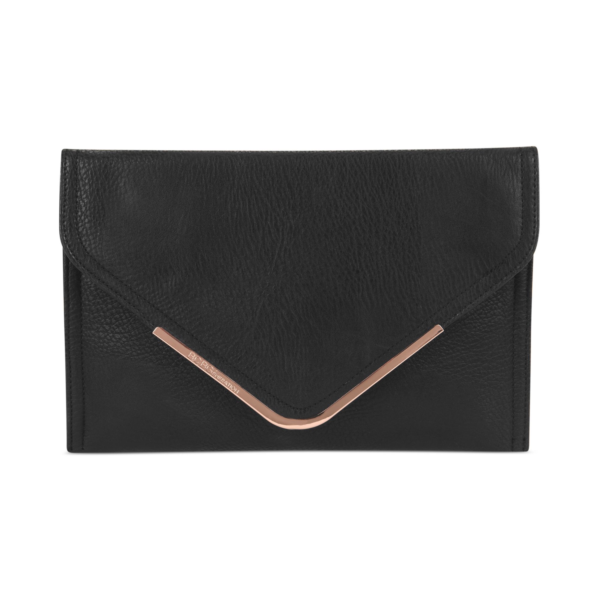 black and rose gold bag