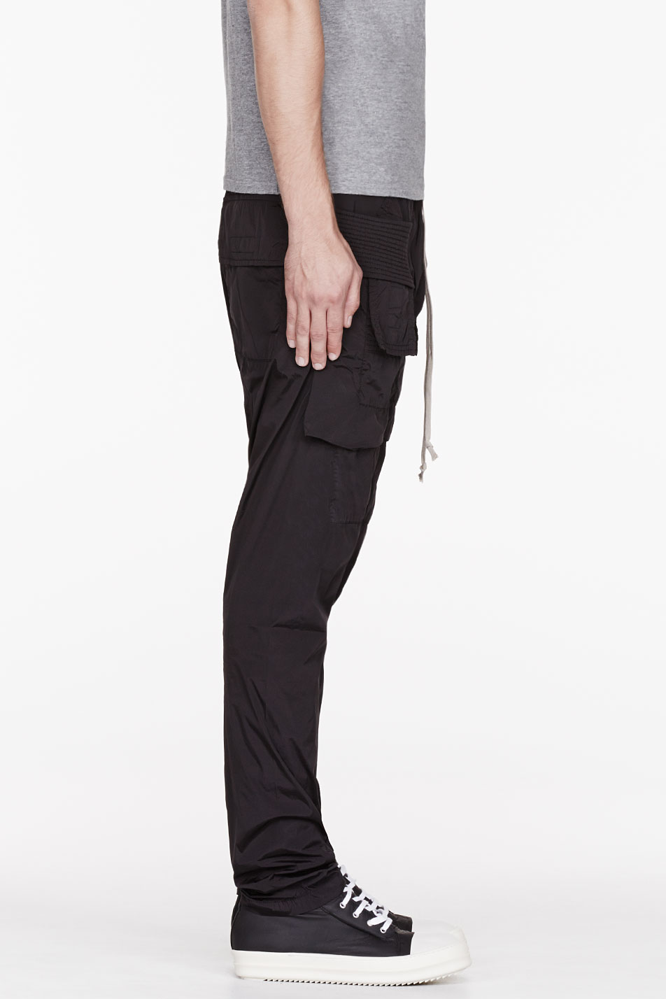 rick owens drop crotch joggers