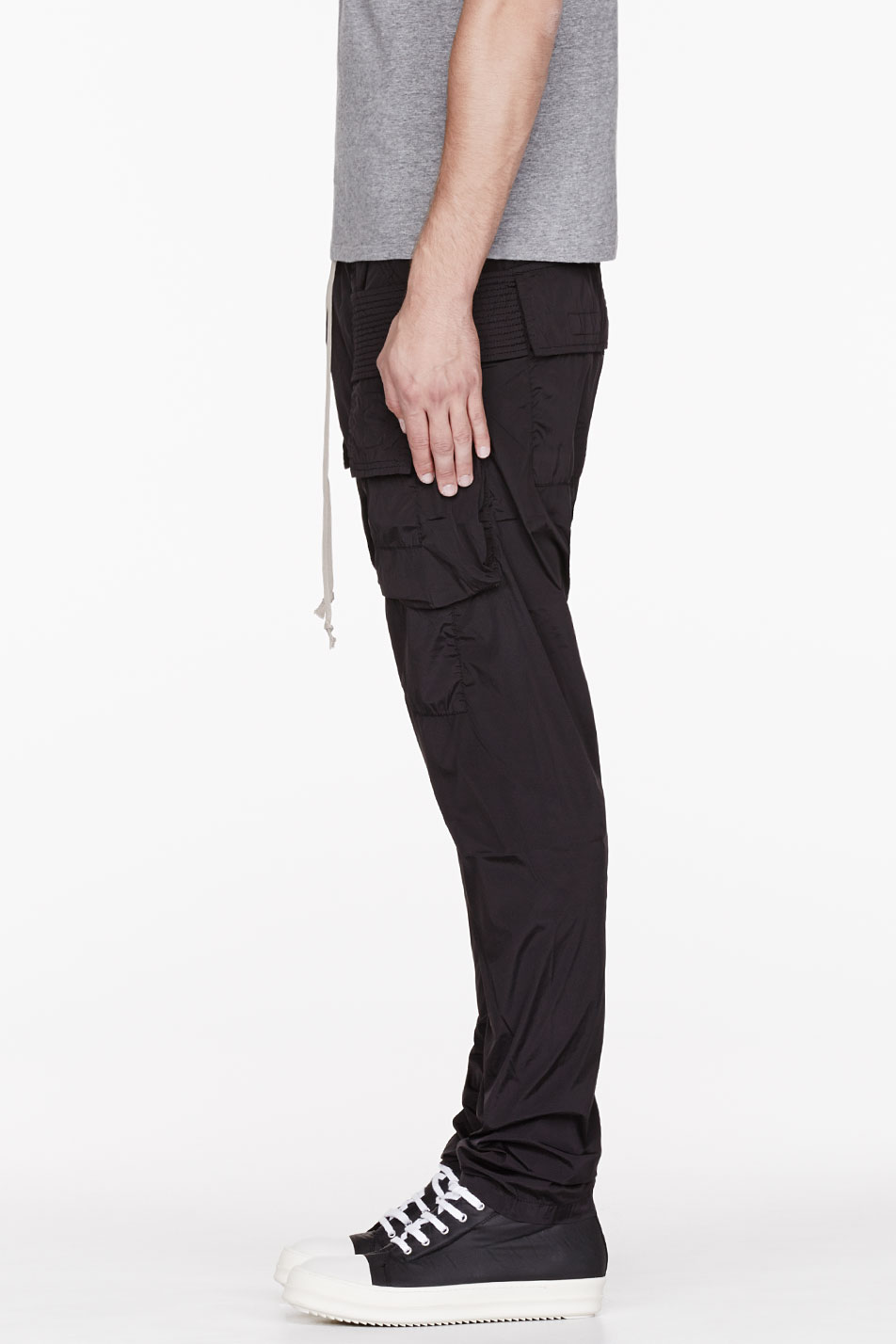 rick owens drop crotch joggers