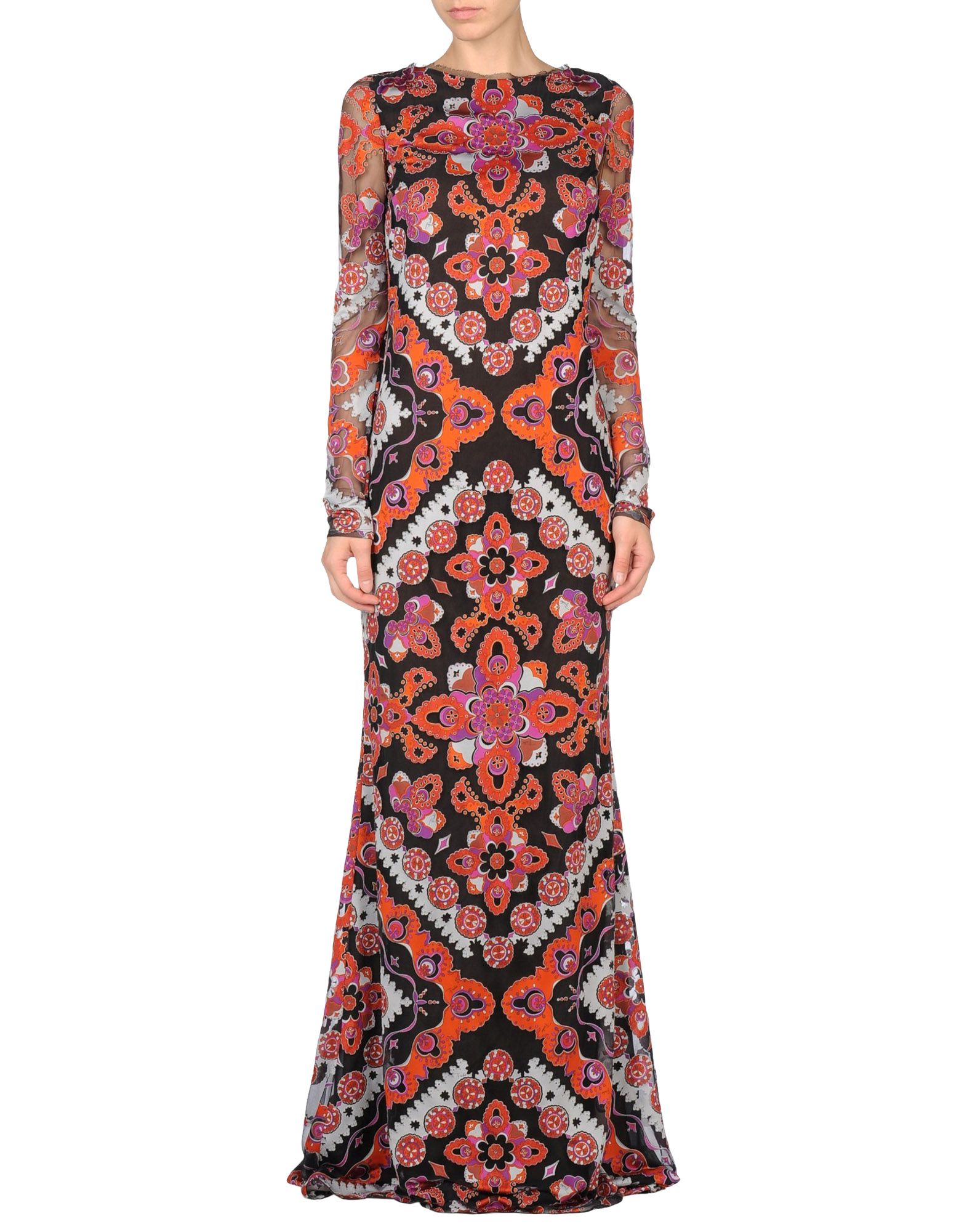 Lyst - Emilio Pucci One Shoulder Butterfly Print Long Dress in Pink