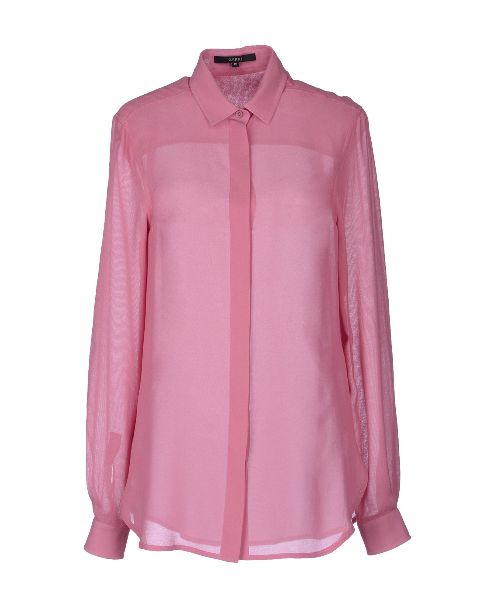 Gucci Long Sleeve Shirt in Pink | Lyst
