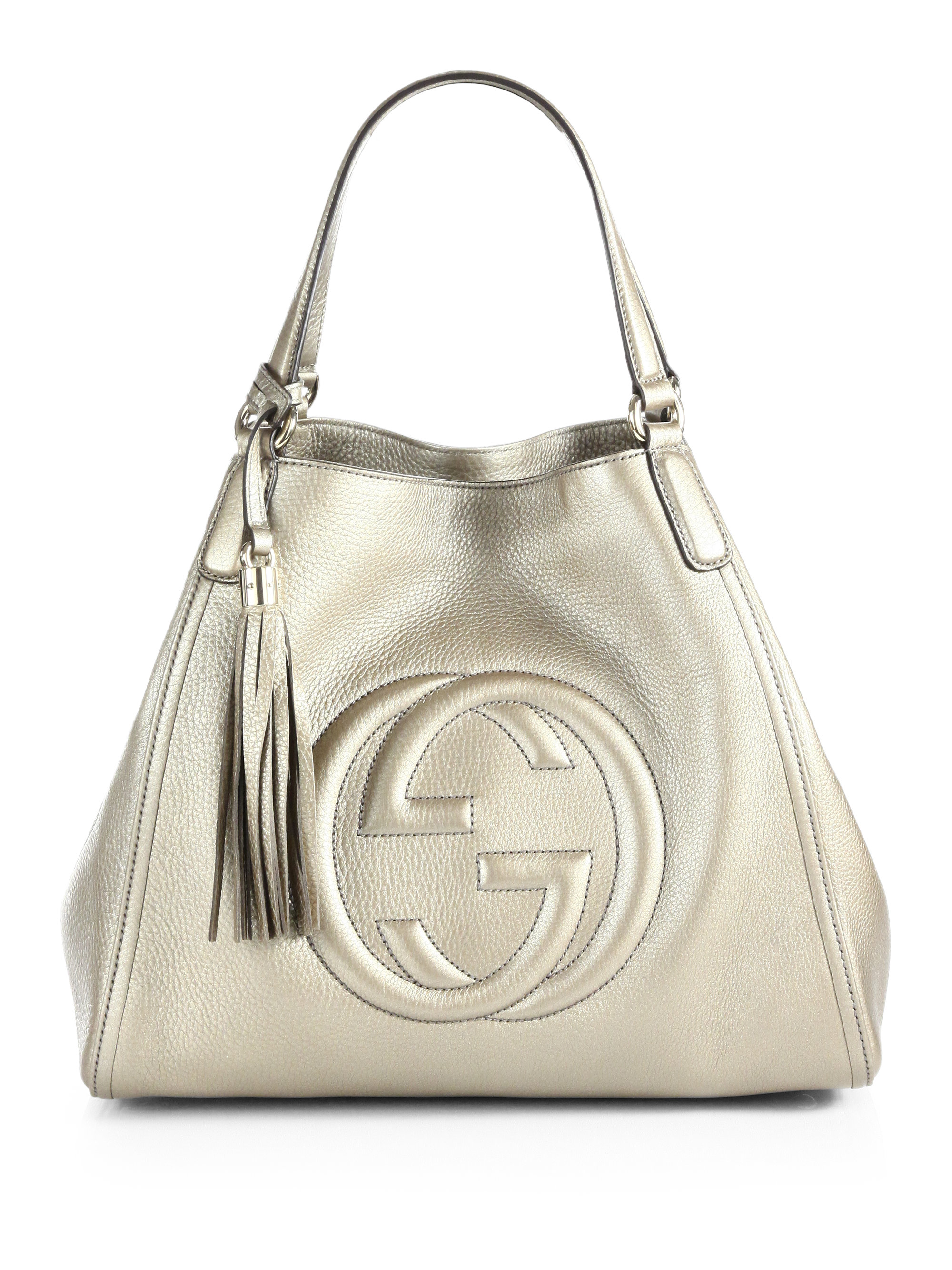 Soho Metallic Leather Shoulder Bag
