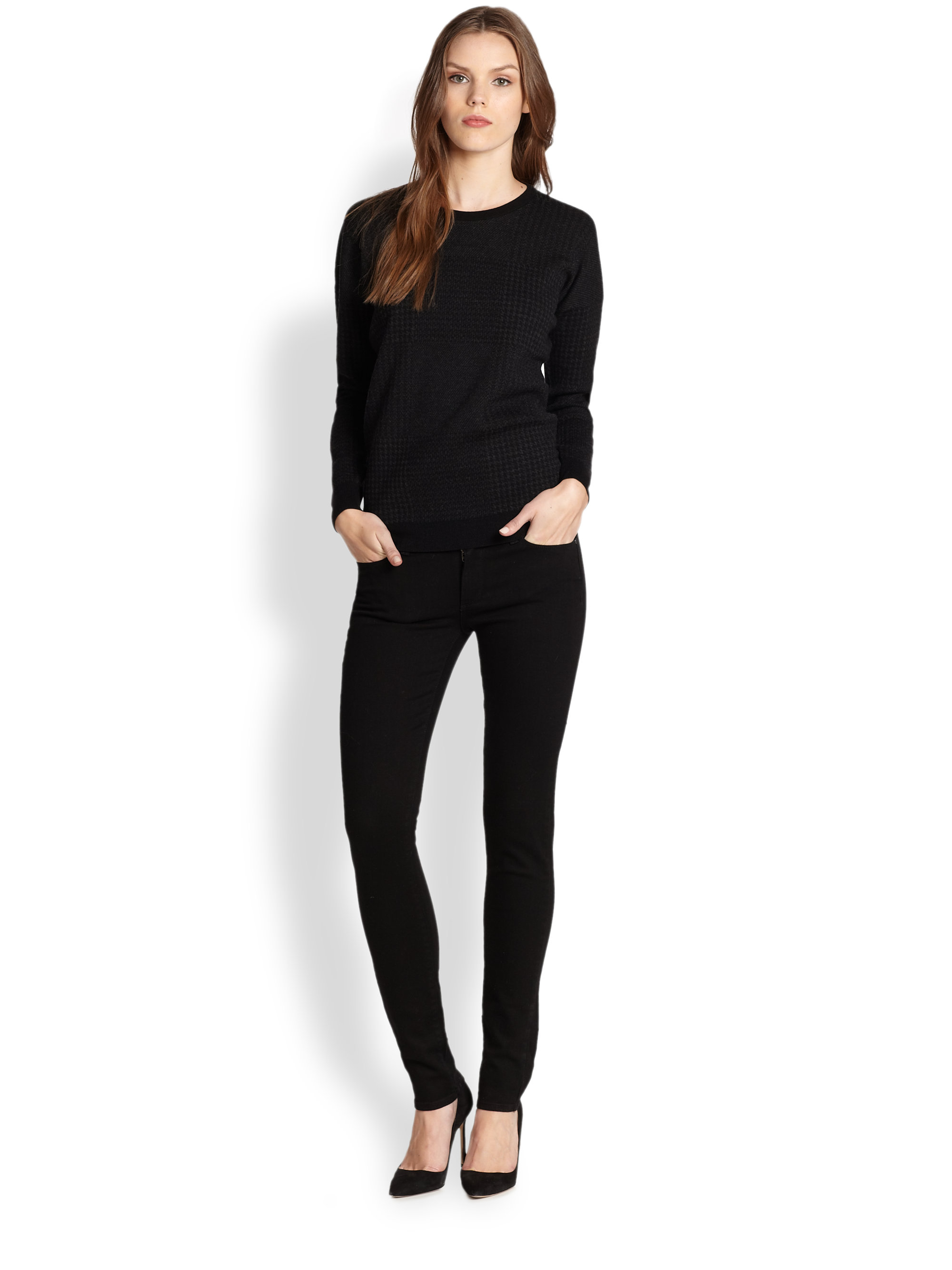 paige skyline skinny jeans black