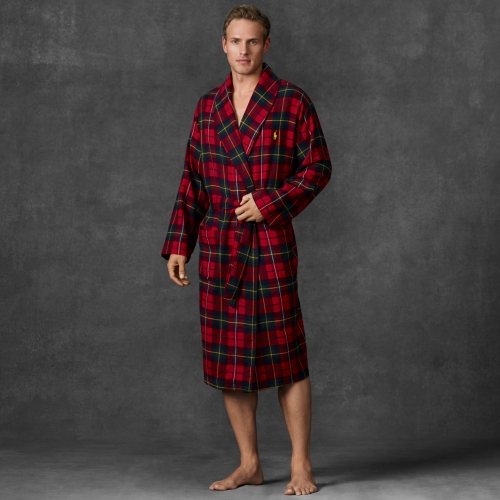 Polo Ralph Lauren Plaid Flannel Robe in 