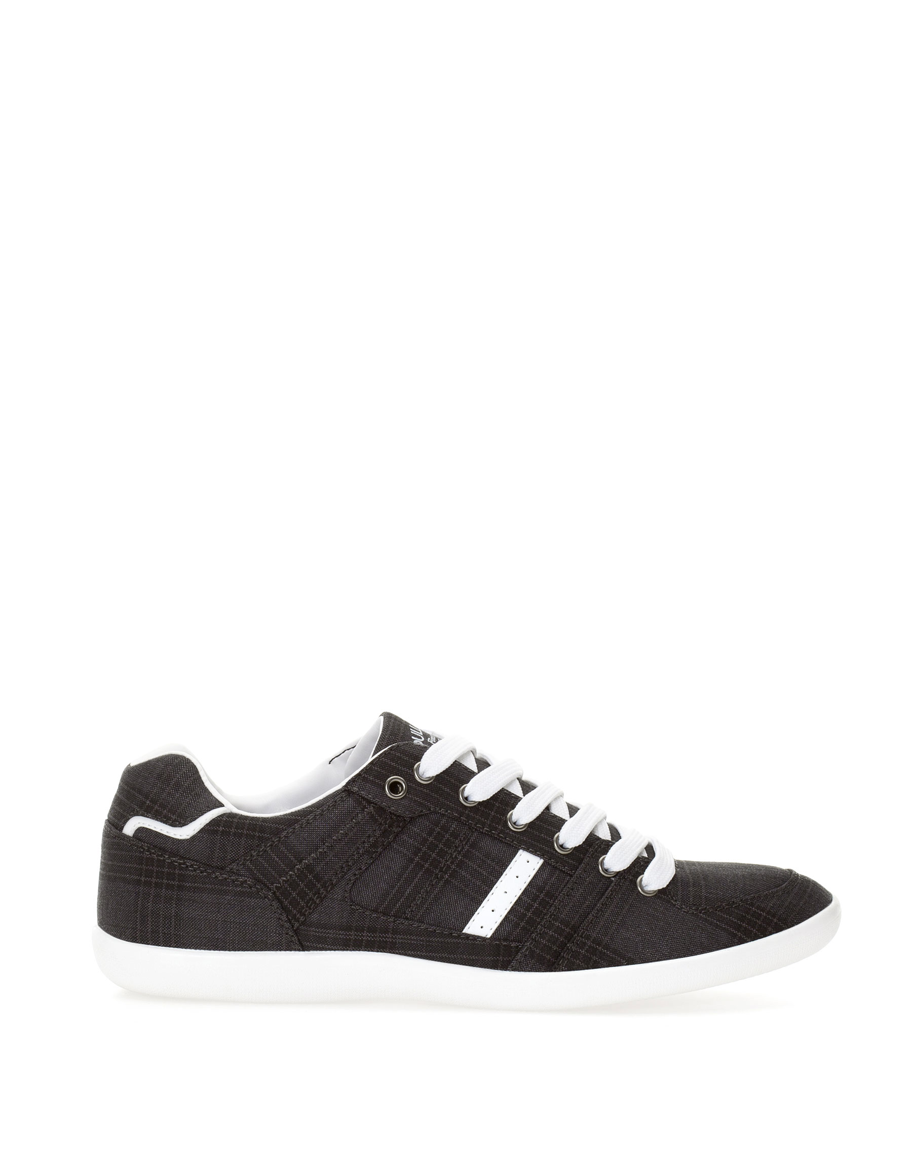 Pull&bear Canvas Semisport Shoes in Black for Men (CHARCOAL) | Lyst