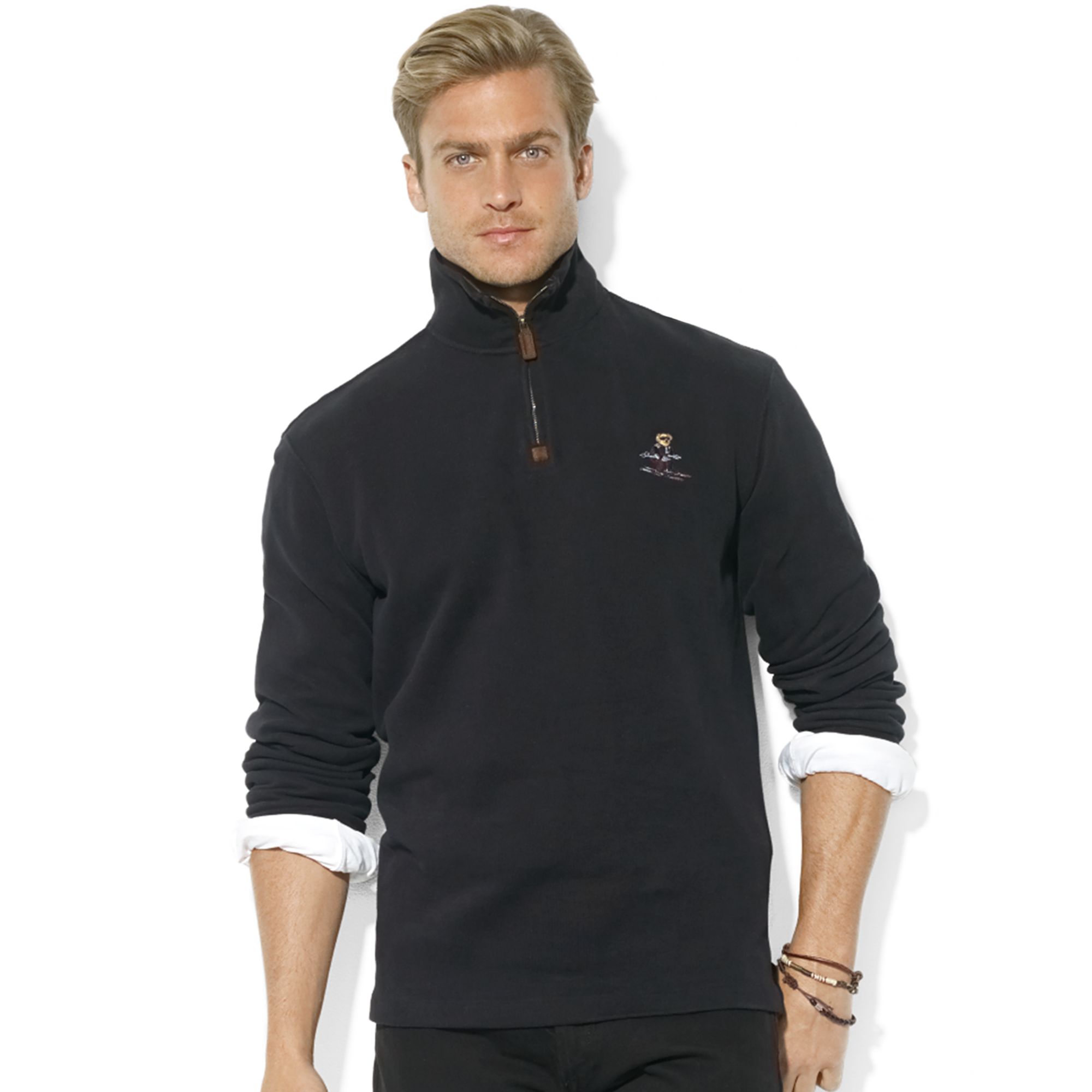 polo bear half zip