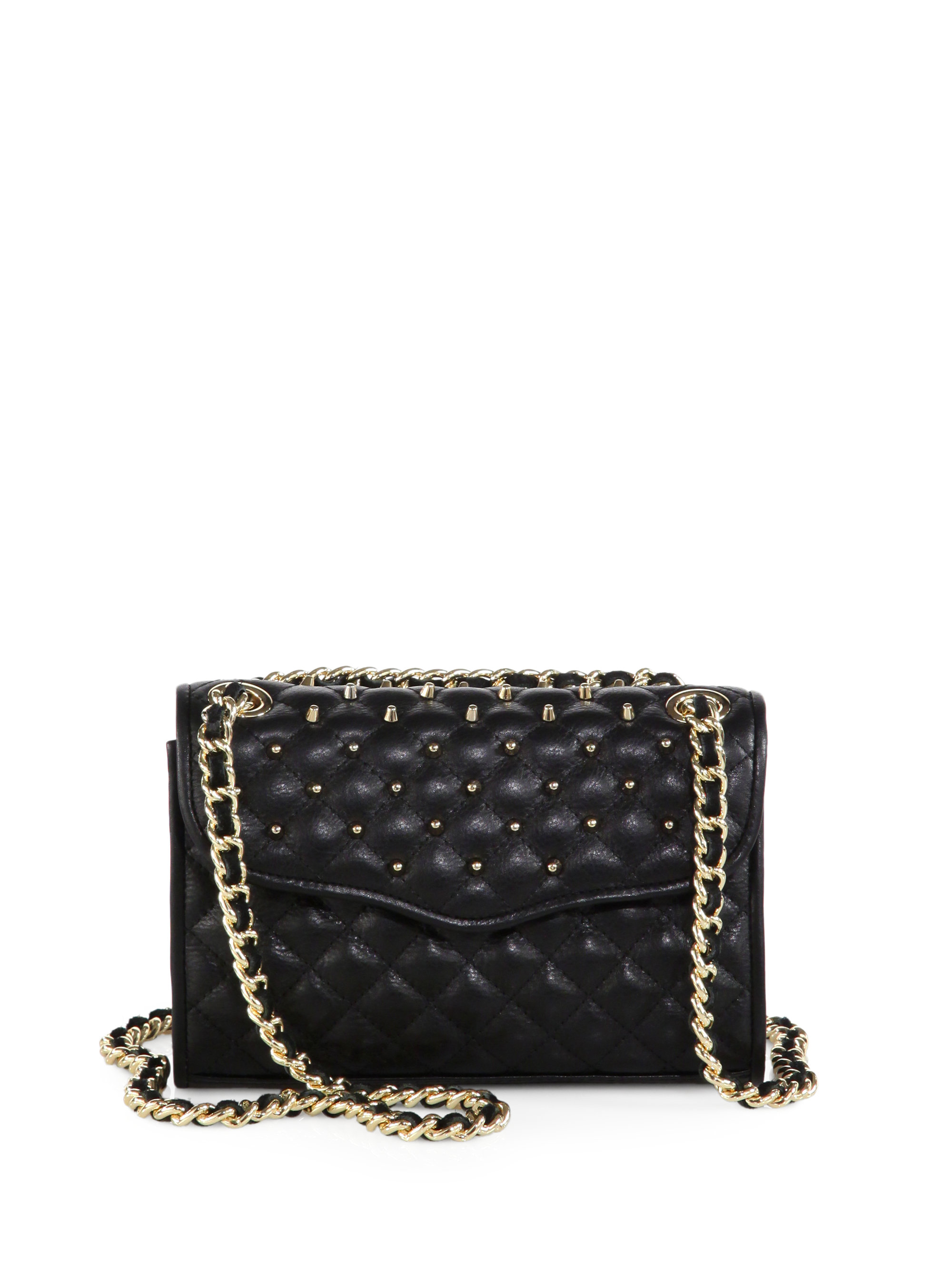 Rebecca Minkoff Multi Studded Wallet with Chain Strap Bag in Black