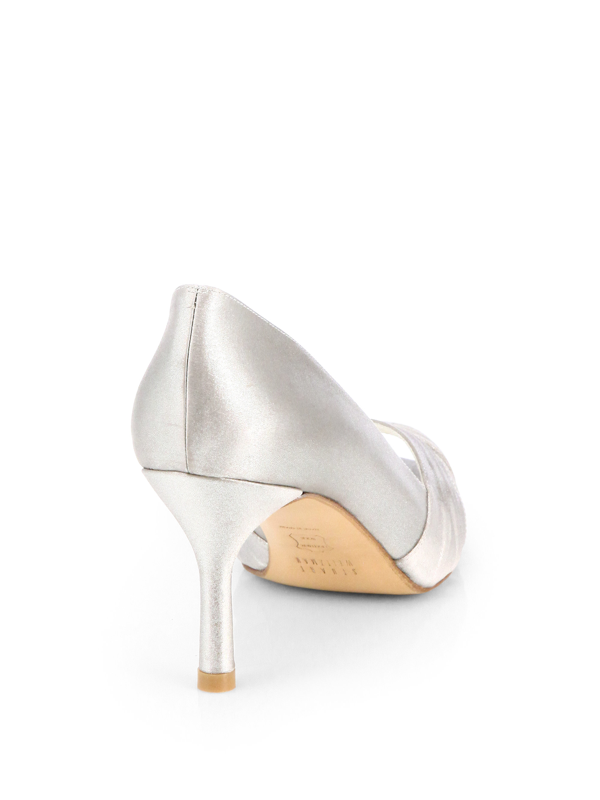 stuart weitzman satin heels