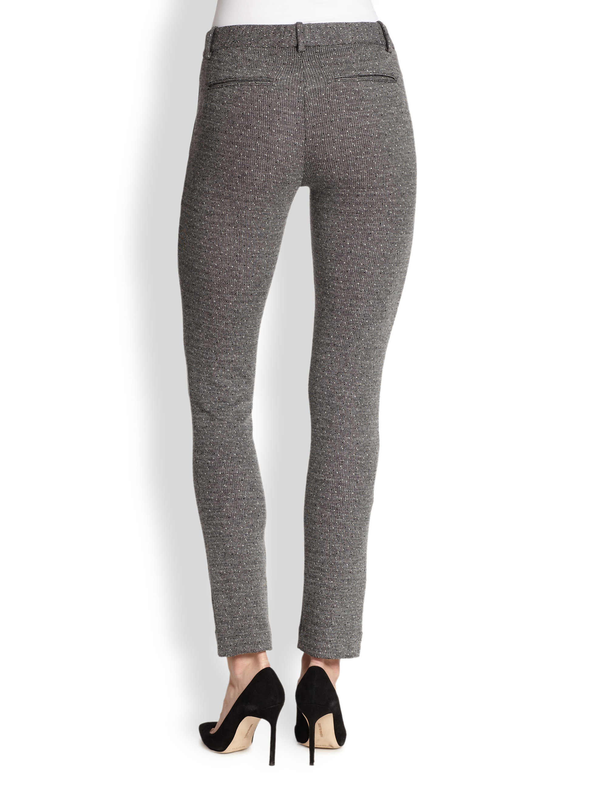 womens skinny tweed trousers