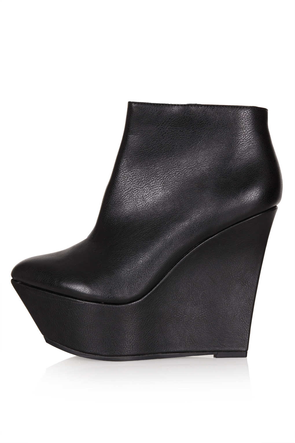 Topshop Attik Platform Wedge Boots in Black | Lyst