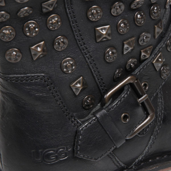 Ugg Australia Womens Conor Studded Leather Motorcycle Boots in Black Lyst