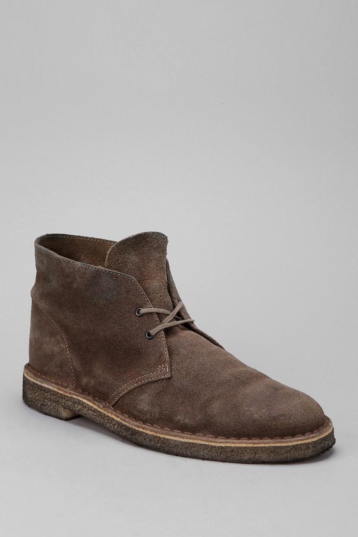 clarks distressed taupe desert boot