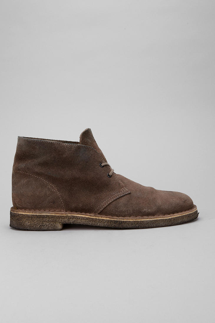 clarks distressed taupe desert boot
