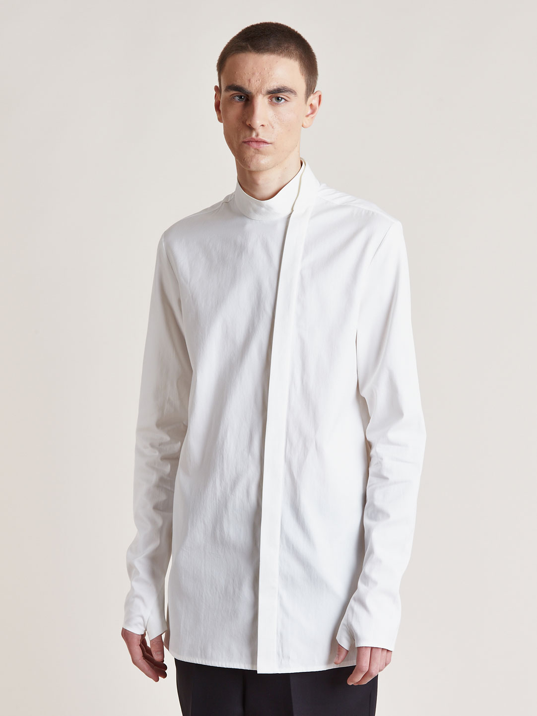 Lyst - Thamanyah Mens Dervish Collar Falconry Shirt in White for Men