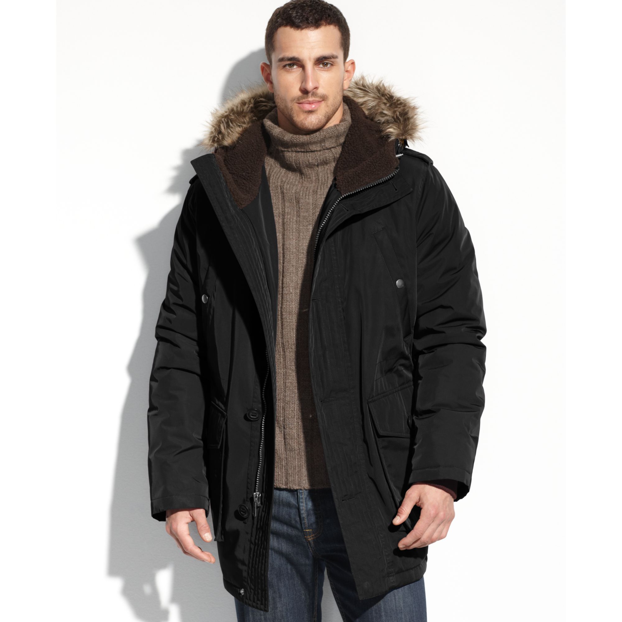Lyst - Tommy Hilfiger Faux Fur Hooded Snorkle Performance Parka in ...
