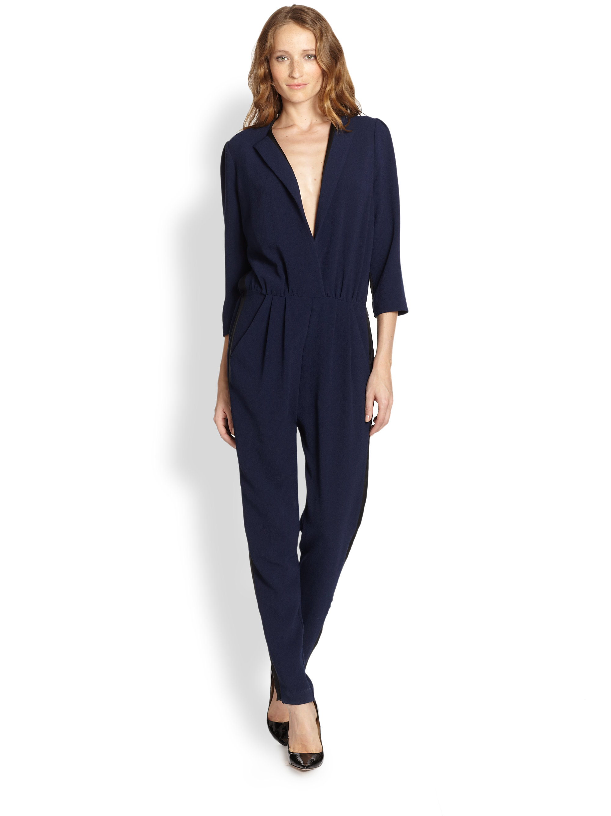 By Malene Birger Neemi Drop-Waist Jumpsuit in Indigo (Blue) - Lyst