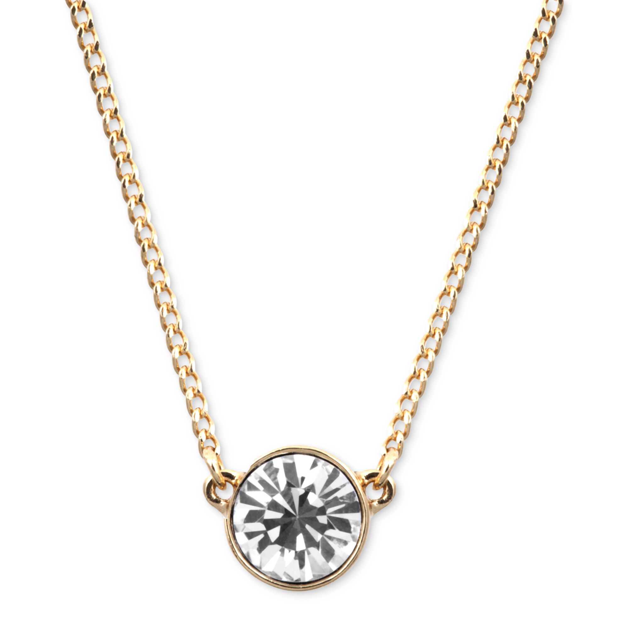 Givenchy Crystal Pendant Necklace in Metallic | Lyst