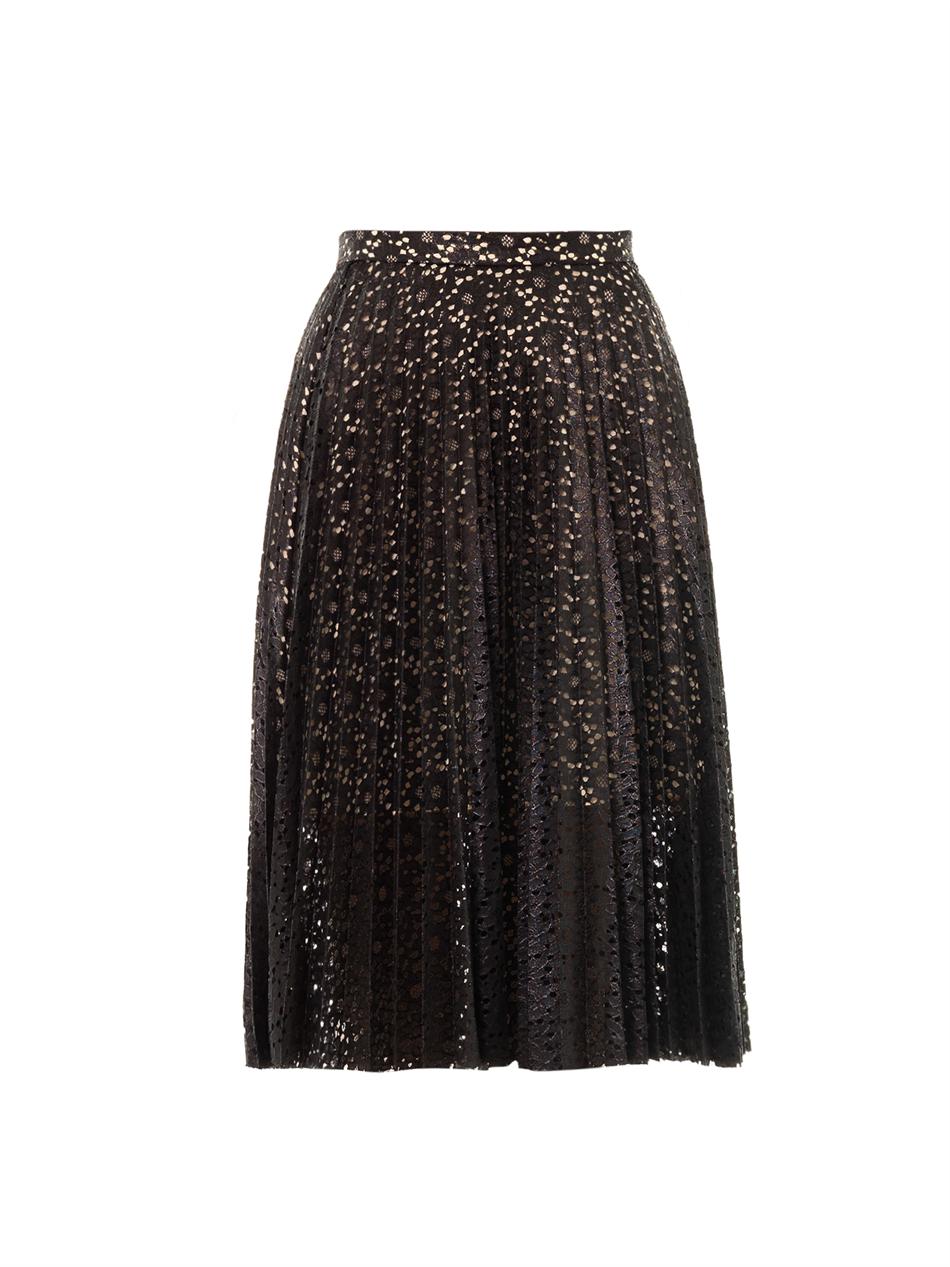 Lyst - Lover Nancy Lace Pleated Skirt in Black