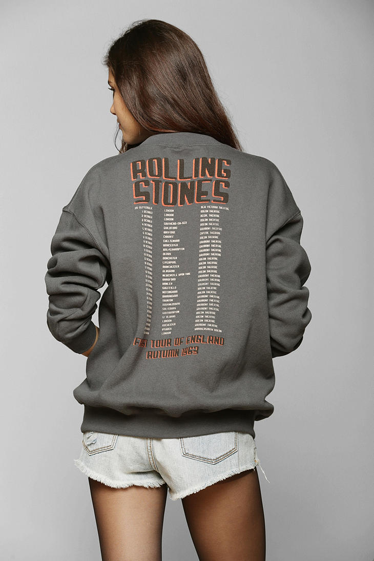 Urban Outfitters The Rolling Stones Tour Sweatshirt in Dark Grey (Gray