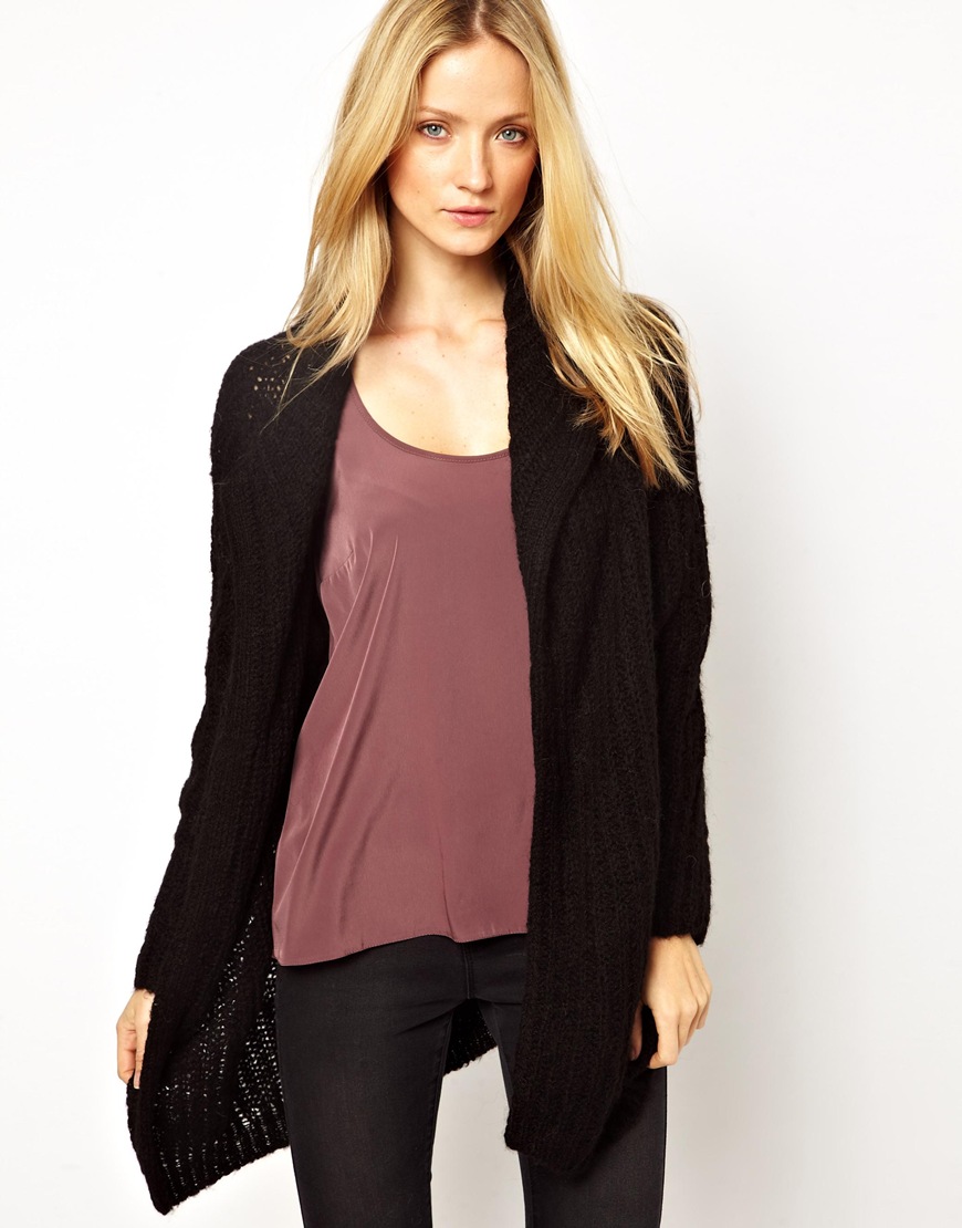 american vintage black cardigan