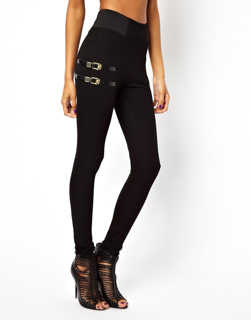 high waisted black trousers asos