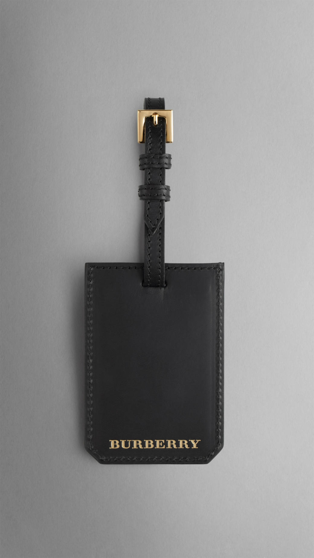 Burberry Leather Luggage Tag in Black 