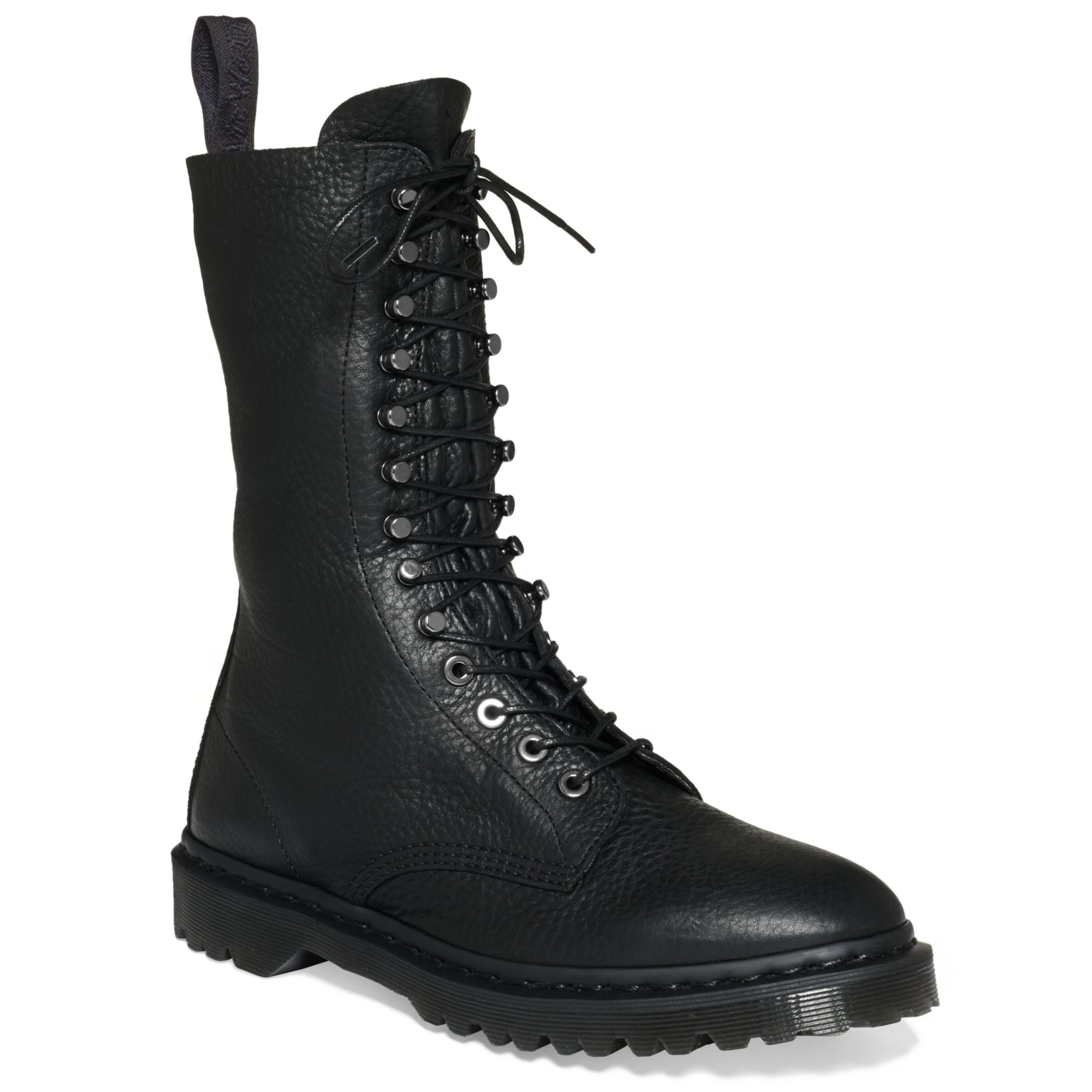 Dr. Martens Edmund 12 tie Boots in Black Lyst