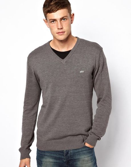 French Connection V Neck Jumper in Gray for Men (Grey) | Lyst