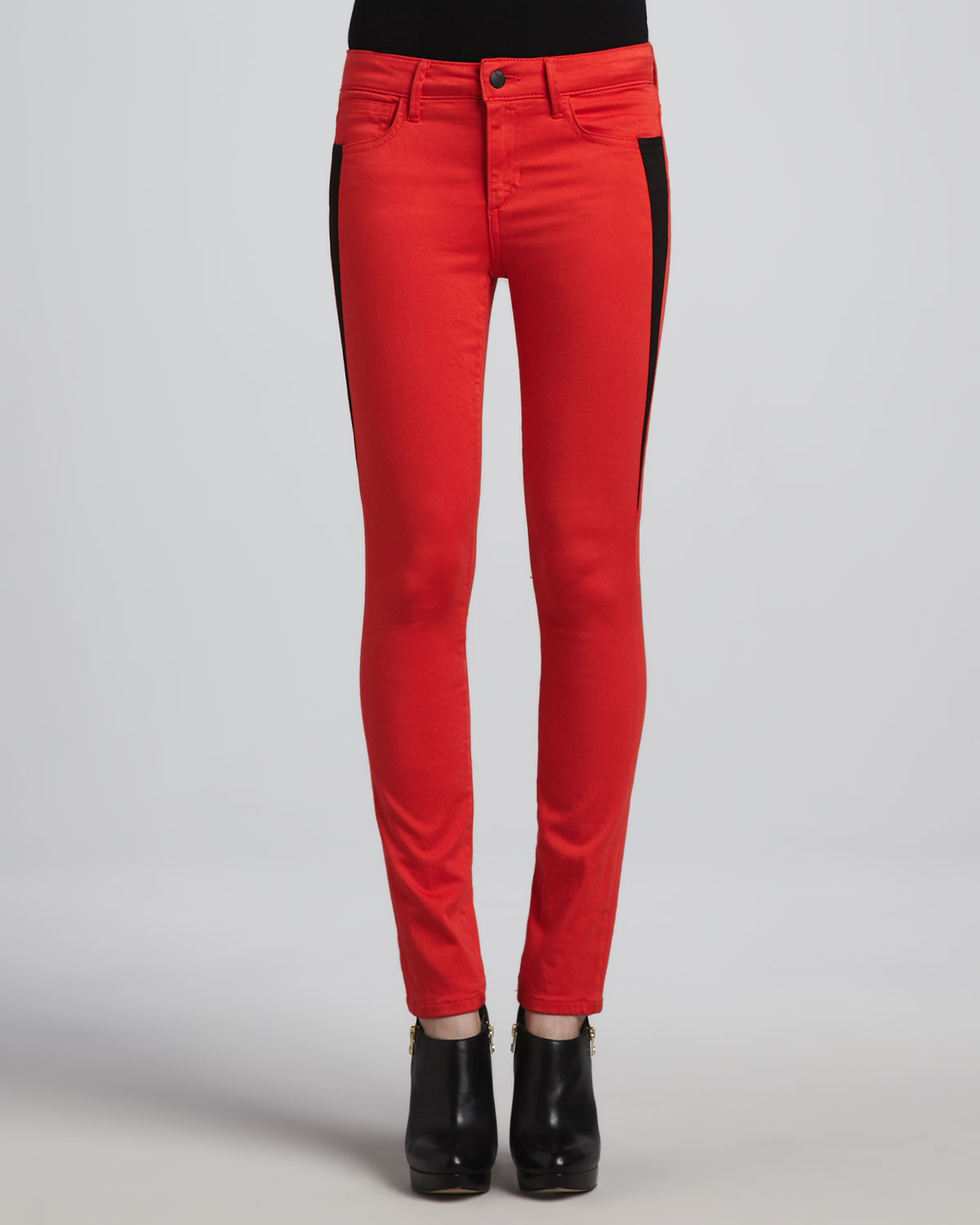 bright red jeans
