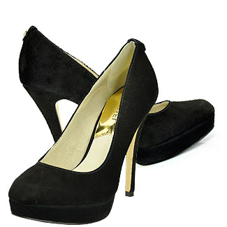 michael kors black suede pumps