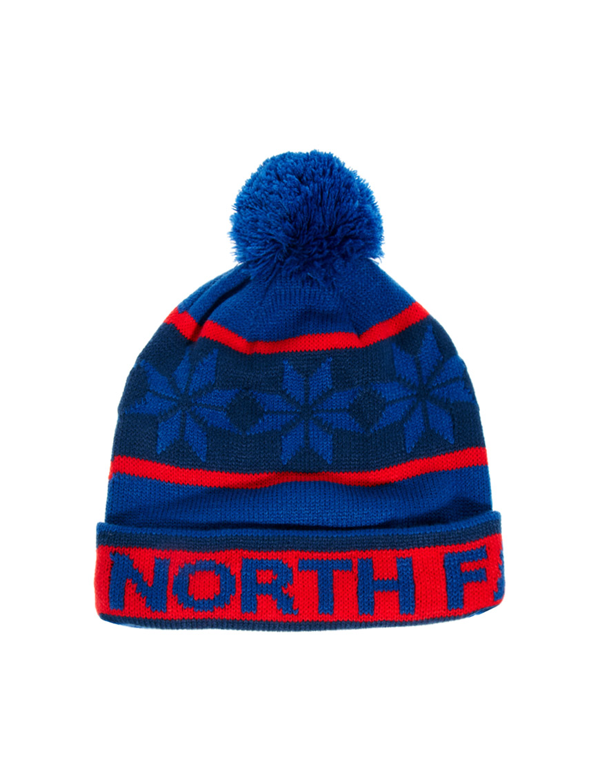 north face bobble hat mens