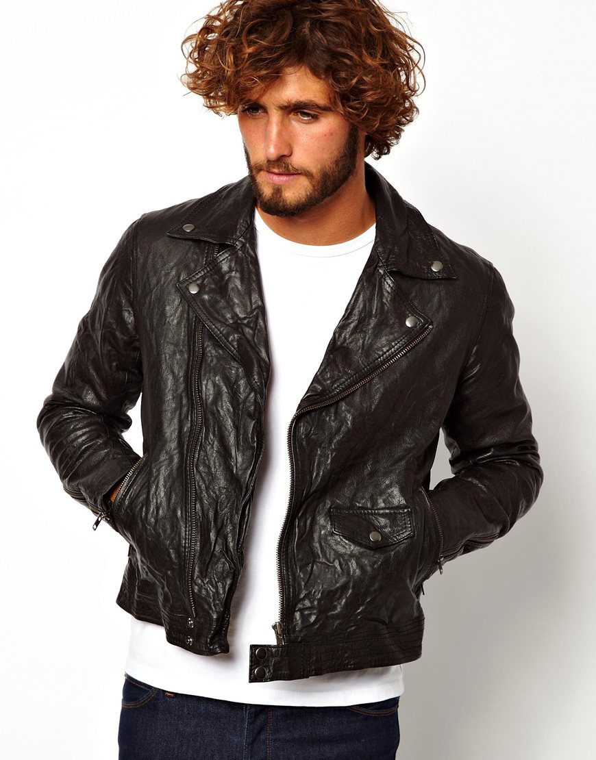 thin leather biker jacket