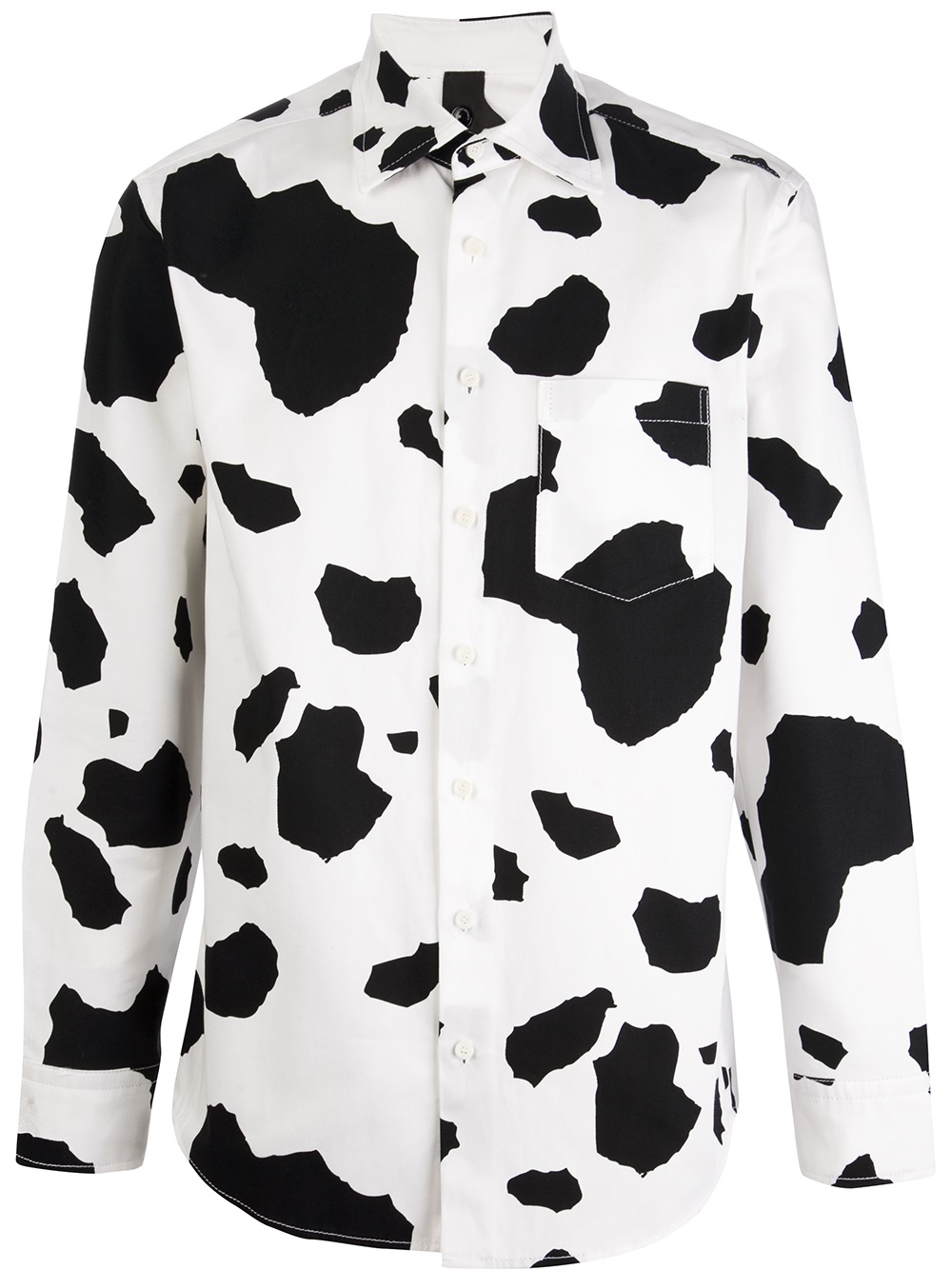 cow print button down shirt
