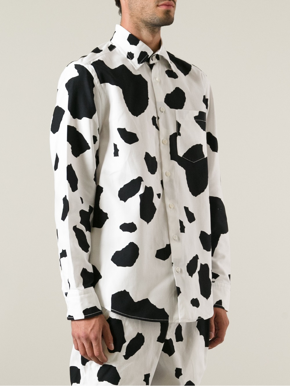 Bernhard Willhelm Cow Print Shirt in Black for Men | Lyst
