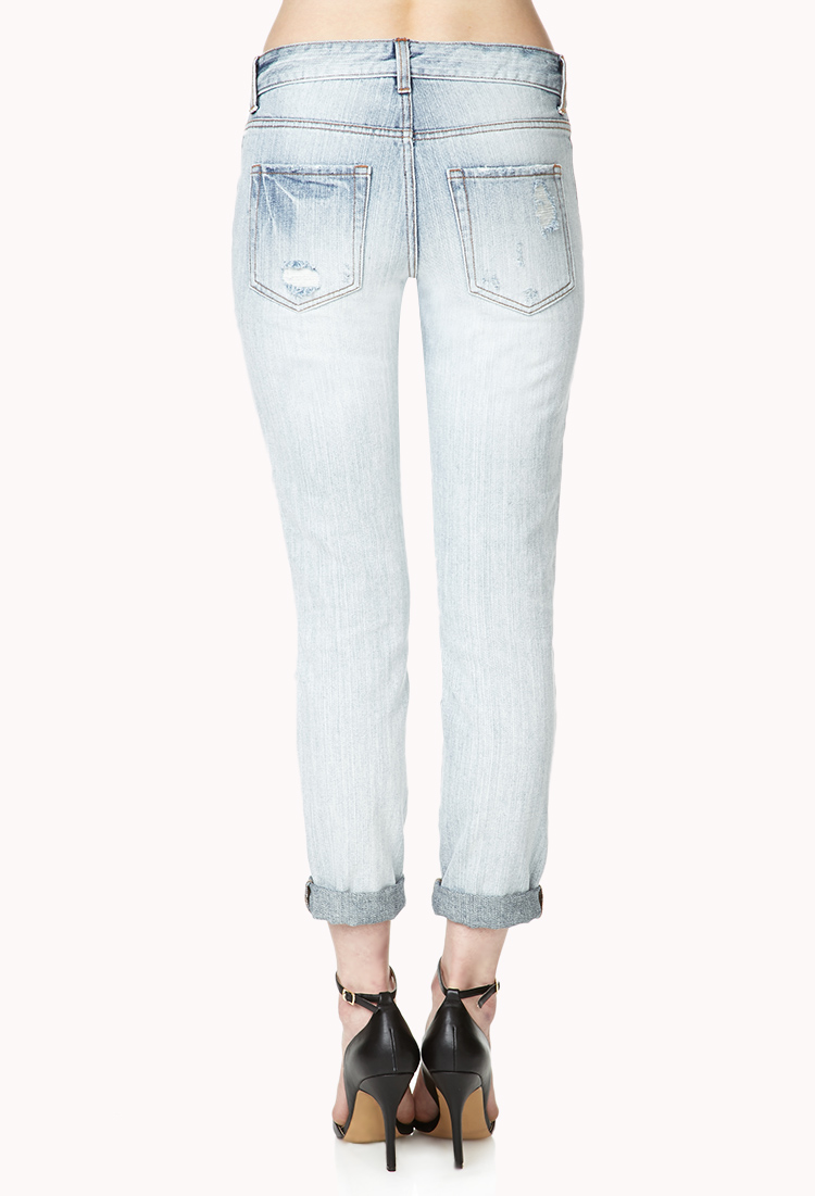 Forever 21 Laid Back Boyfriend Jeans in Blue - Lyst